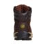 Rear view of Apache AP315CM Safety Work Boots Brown with black and tan sole, padded ankle collar, and yellow heel logo—perfect for outdoor adventures or exploring trails near tool hire Newry locations.
