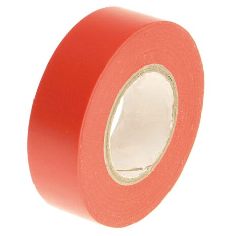 PVC Electrical Tape A single roll of PVC Electrical Tape with a cardboard core, shown angled on a white background—perfect for electrical jobs or available at tool hire Newry.