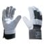 A pair of Rigger Gloves - JEFGLRIGK in grey and black with reinforced palms and fingers, shown front and back on a white background—ideal for tough jobs or tool hire in Newry.