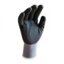 The Black Platinum Fitters Glove Large (JEFGLPF-L) is shown upright with a grey fabric cuff and black rubber coating, perfect for tough jobs and available through tool hire Newry.