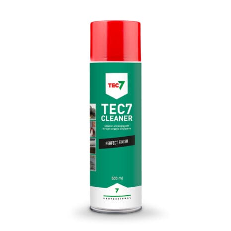 The Tec 7 Cleaner - 500ml, with its red lid, is perfect for quick clean-ups on your work site and pairs ideally with tool hire Newry services.