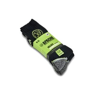 A 2-pack of Apache WorkWear Socks in one size, designed for everyday comfortโideal for relaxing at home or staying comfortable on your feet all day with tool hire Newry.