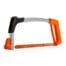 A metal hacksaw with an orange handle and frame, featuring a Sandflex bimetal blade, is shown on a white background—ideal for those seeking quality tools from tool hire Newry.