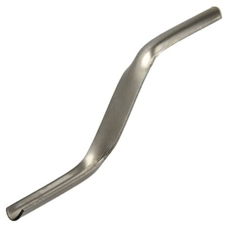 MARSHALLTOWN 1/2" X 5/8" BRICK JOINTER A silver metal bicycle handlebar with a slight rise and angled bends, available at tool hire Newry, shown against a white background.