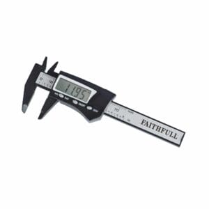 A digital calliper displaying a measurement of 11.95 mm on its screen, with the brand name "FAITHFULL" printed on the rulerโavailable through tool hire Newry services.