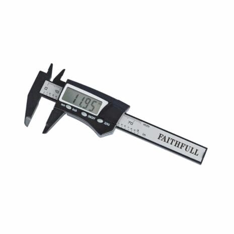 A digital calliper displaying a measurement of 11.95 mm on its screen, with the brand name "FAITHFULL" printed on the ruler—available through tool hire Newry services.