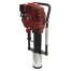 Hire the Sealey 2-Stroke Petrol Post Driver 100mm, featuring a metal cylinder base and side handles, available in red and black for tool hire Newry.